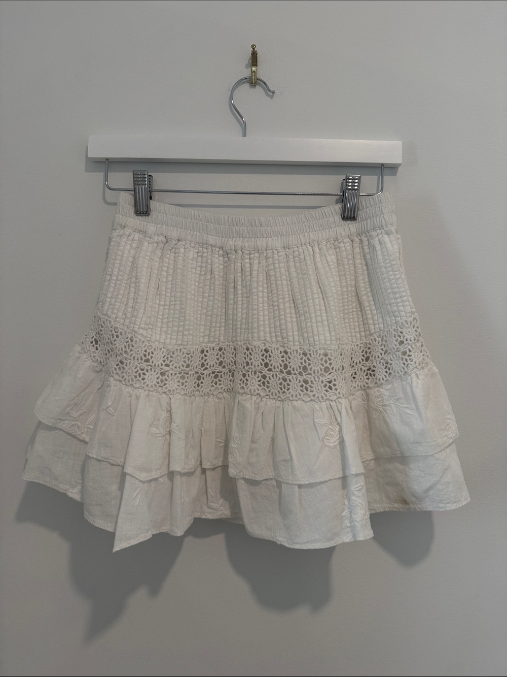 LoveShackFancy: White Mini Skirt